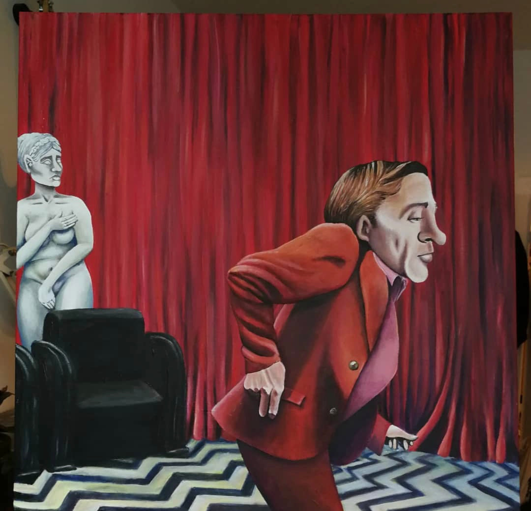 Painting with Twin Peaks Motif