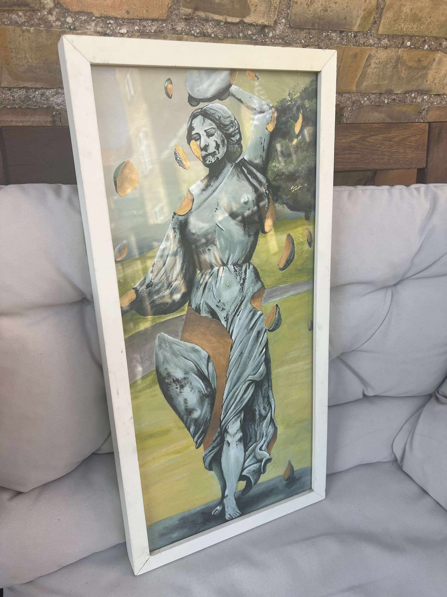 Maleri af statue